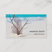 Muscheln auf einem Sandy Beach Foto Visitenkarte (Vorderseite)