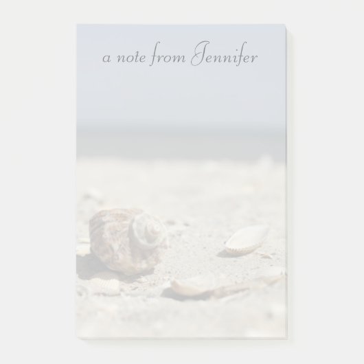 Muscheln auf Sand am Meer Post-it Klebezettel (Vorderseite)