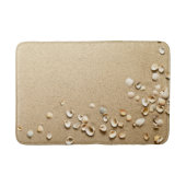 Muscheln auf Sand Badematte (Vorderseite)