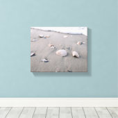 Muscheln auf Sand Leinwanddruck (Insitu (Holzboden))
