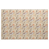 Muscheln auf Strand-Sand Stoff (Fat Quarter (45,7 x 55,9 cm))