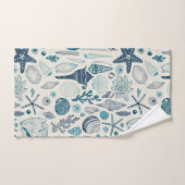 Muscheln auf weißlich badhandtuch set (Handtuch)