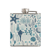 Muscheln auf weißlich flachmann (Rückseite)