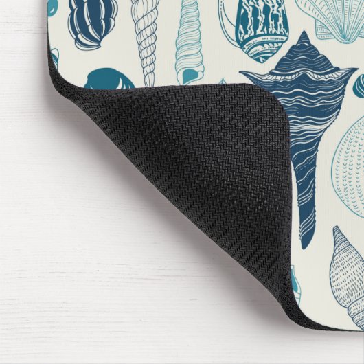 Muscheln auf weißlich mousepad (Ecke)