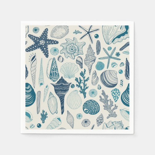 Muscheln auf weißlich serviette (Vorderseite)