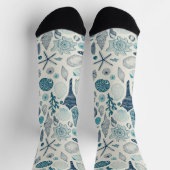 Muscheln auf weißlich socken (Oben)