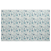 Muscheln auf weißlich stoff (Yard (91,4 cm))