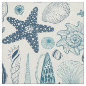 Muscheln auf weißlich stoff (Muster)