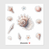 Muscheln Aufkleber (Blatt)