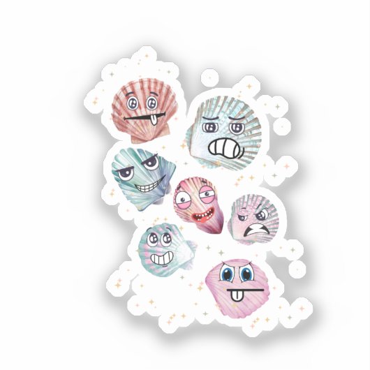 Muscheln Aufkleber (Vorderseite)