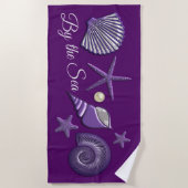 Muscheln aus Lila Strandtuch (Vorderseite)