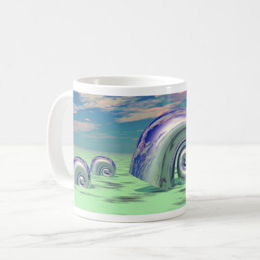 Muscheln aus Metall - 02 Kaffeetasse (Vorderseite Links)