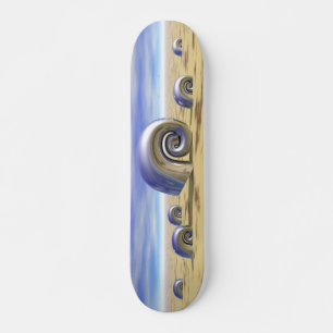 Muscheln aus Metall - Retro Skateboard