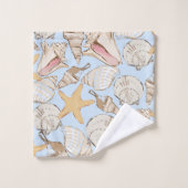 Muscheln Badetuch Set (Waschlappen)