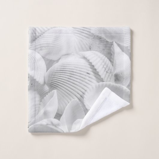 Muscheln Badhandtuch Set (Waschlappen)