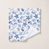 Muscheln Badhandtuch Set (Waschlappen)
