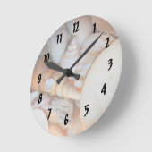 Muscheln Bild aus Florida viele Muscheln Runde Wanduhr (Winkel)