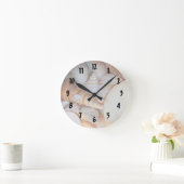 Muscheln Bild aus Florida viele Muscheln Runde Wanduhr (Zuhause)