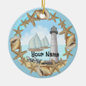 Muscheln Biloxi Leuchtturm Ornament (Vorne)