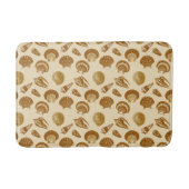 Muscheln - Braun auf beigem Hintergrund Badematte (Vorderseite)