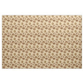 Muscheln - Braun auf beigem Hintergrund Stoff (Yard (91,4 cm))