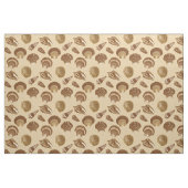 Muscheln - Braun auf beigem Hintergrund Stoff (Fat Quarter (45,7 x 55,9 cm))