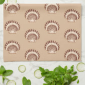 Muscheln - braun und beige handtuch (Gefaltet)