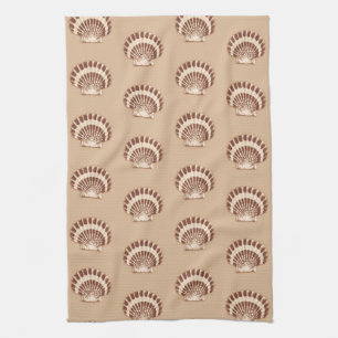 Muscheln - braun und beige handtuch