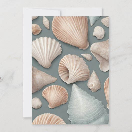 Muscheln Brautparty Einladung (Rückseite)