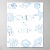 Muscheln Brautparty Karten und Geschenke  Poster (Vorne)