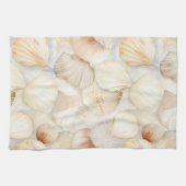 Muscheln Cream Sand Ivory Beach Geschirrtuch (Horizontal)