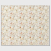 Muscheln Cream Sand Ivory Beach Hochzeit Geschenkpapier (Flach)