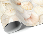 Muscheln Cream Sand Ivory Beach Hochzeit Geschenkpapier (Rolleneckpunkt)