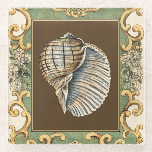 Muscheln der kleinen Meerjungfrau Glasuntersetzer (Vorderseite)