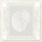 Muscheln der kleinen Meerjungfrau Glasuntersetzer (Rückseite)