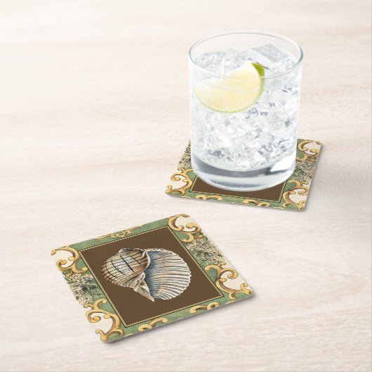 Muscheln der kleinen Meerjungfrau Rechteckiger Pappuntersetzer (Vor Ort)