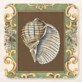 Muscheln der kleinen Meerjungfrau Rechteckiger Pappuntersetzer (Vorderseite)