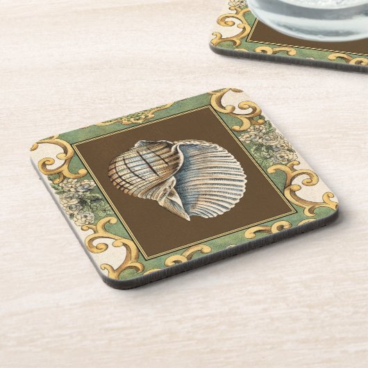 Muscheln der kleinen Meerjungfrau Untersetzer (Linke Seite)