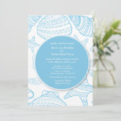 Muscheln des Blauen Meeres - Einladung (Stehend Vorderseite)