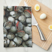 Muscheln des Blutcockle Geschirrtuch (Viertel Falte)