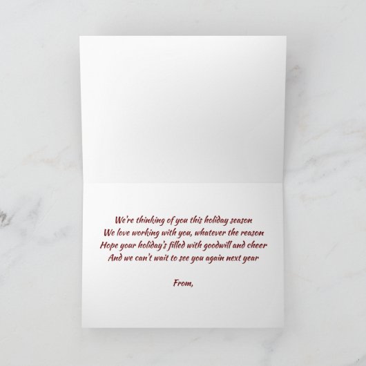 Muscheln des Kundenschätzungsgrades Feiertagskarte (Innenseite)