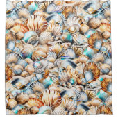 Muscheln des Muschelmeeres Duschvorhang (Vorderseite)