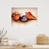 Muscheln des Sommers Poster (Küche)