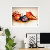 Muscheln des Sommers Poster (Heimbüro)