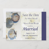 Muscheln, die die Datumskarte sichern Save The Date (Vorderseite)