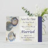 Muscheln, die die Datumskarte sichern Save The Date (Stehend Vorderseite)
