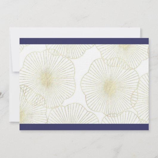 Muscheln, die die Datumskarte sichern Save The Date (Rückseite)