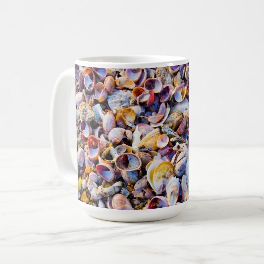 Muscheln durch das Seeufer Kaffeetasse (Vorderseite Links)