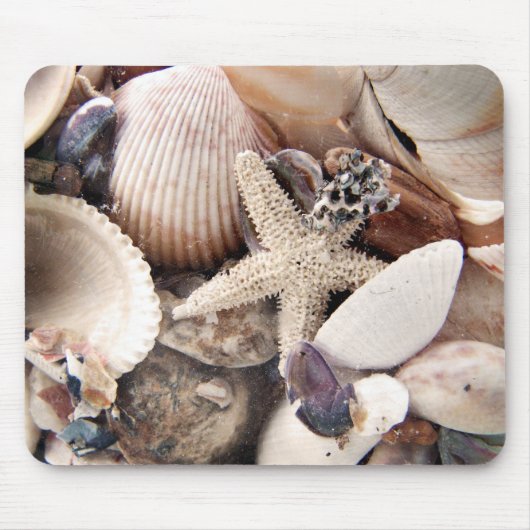 Muscheln durch das Ufer Mousepad (Vorne)