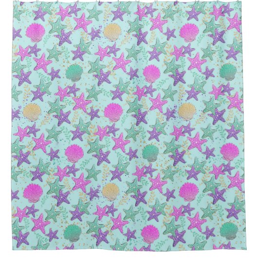 Muscheln Duschvorhang (Vorderseite)